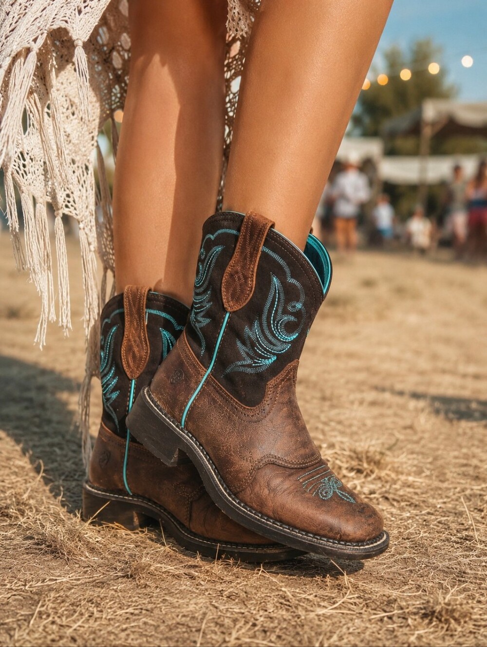 Ariat Women's Fatbaby Heritage Dapper Western Boots Size 7.5